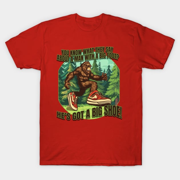 Bigfoot Big Shoes T-Shirt by FreddyK